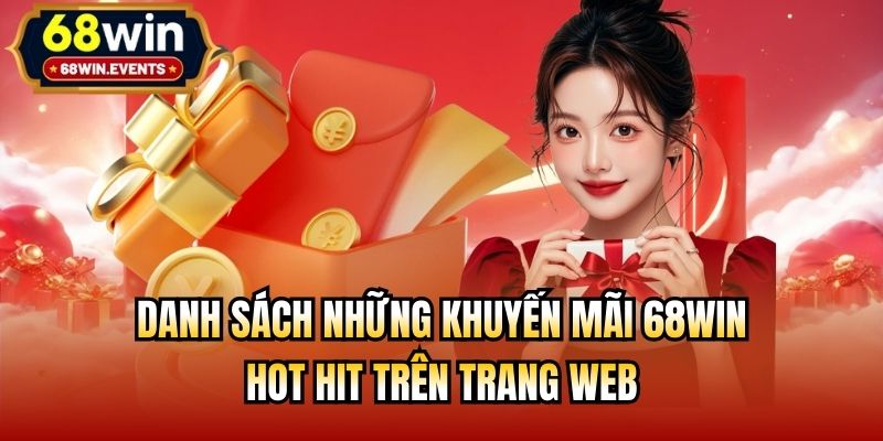 Danh sách những khuyến mãi 68win hot hit trên trang web
