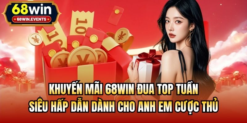 Khuyến mãi 68win đua top tuần siêu hấp dẫn dành cho anh em cược thủ