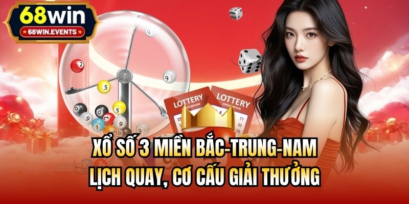 Xổ Số 3 Miền Bắc-Trung-Nam - Lịch Quay, Cơ Cấu Giải Thưởng
